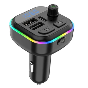 P15 Car Bluetooth Mp3 Hands-Free Call Car Fm Transmitter Qc3.0 Dual USB Car Charger Music Player