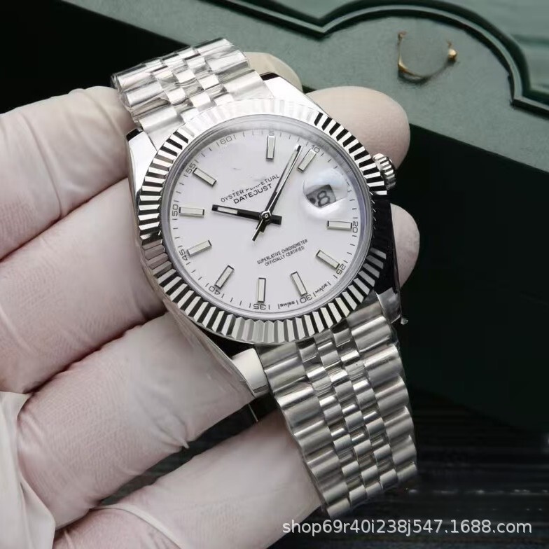 Ultra-Cost-Effective Laojia Diary Perpetual Five-Bead Stainless Steel Belt Fully Automatic Mechanical Watch Men's Luminous Watch