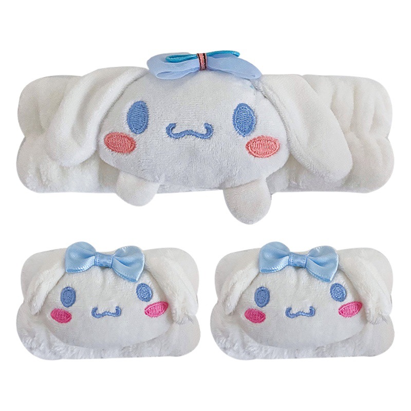 Círculos de dibujos animados correa de pelo pulsera femenina lavado de cara Yugui perro dibujos animados peluche correa de pelo pulsera franela suministro de tocado