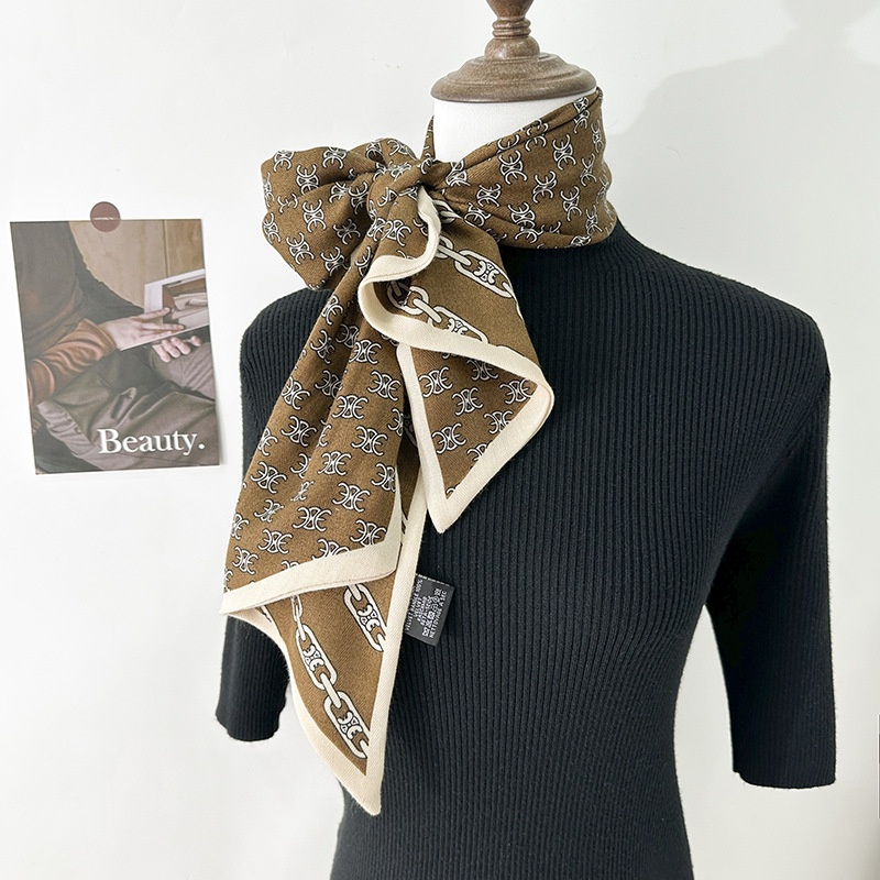 Diseño coreano de doble cara de estilo nicho toallas de correa de moda otoño y invierno damas de alto nivel de decoración bufandas de collar toallas de ángulo