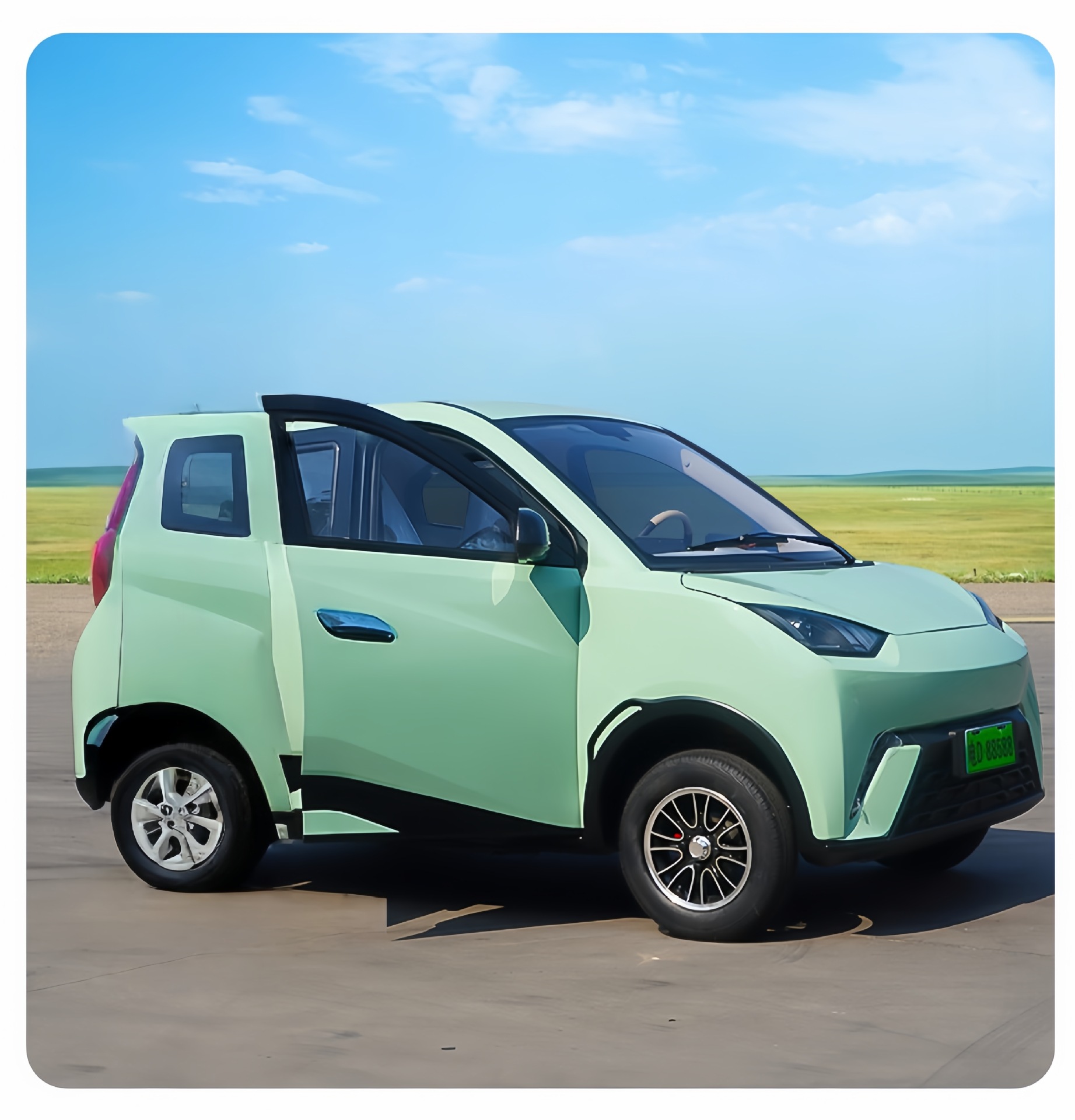 New energy electric four-wheeled vehicle for family use