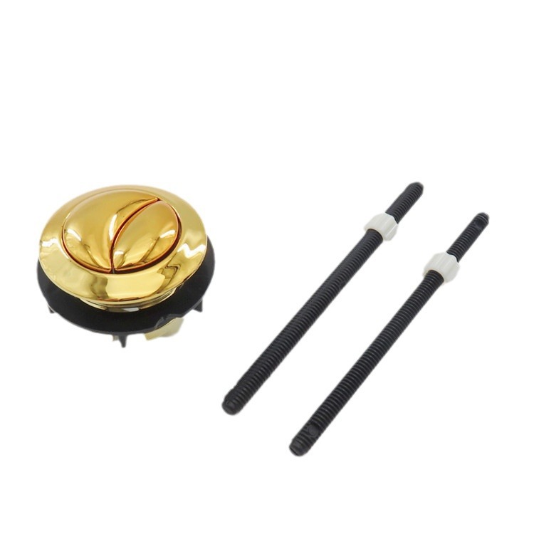 38mm oro inodoro botón doble botón redondo interruptor de descarga inodoro viejo tanque de agua válvula de presión accesorios de bombeo