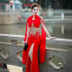 catwalk cheongsam 2024 new dignified and atmospheric host clothing improved young classical stage table costume