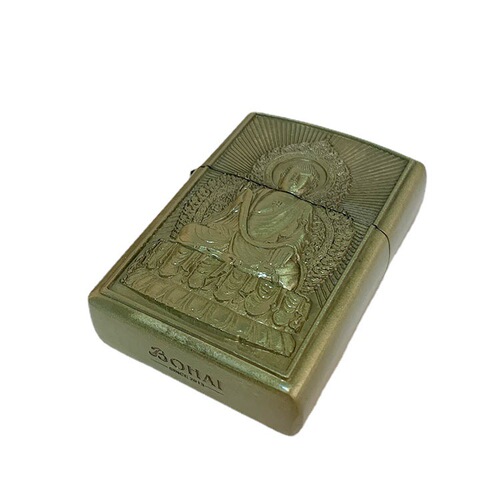 Factory direct sales Buddha relief bronze 3068 kerosene metal windproof lighter wholesale