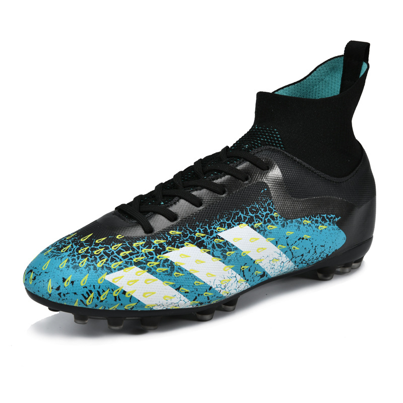 2022 transfronterizo más el tamaño Nuevo FGTF transpirable de los hombres de alta superior de uñas largas y cortas zapatos de fútbol zapatos de entrenamiento de hierba zapatos de fútbol