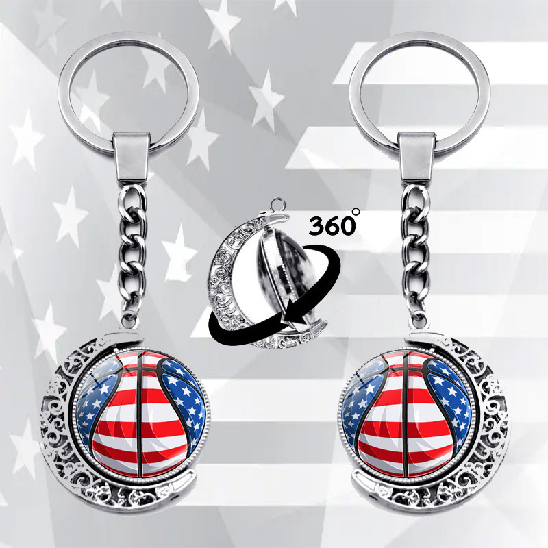 basketball Olympic double-sided keychain