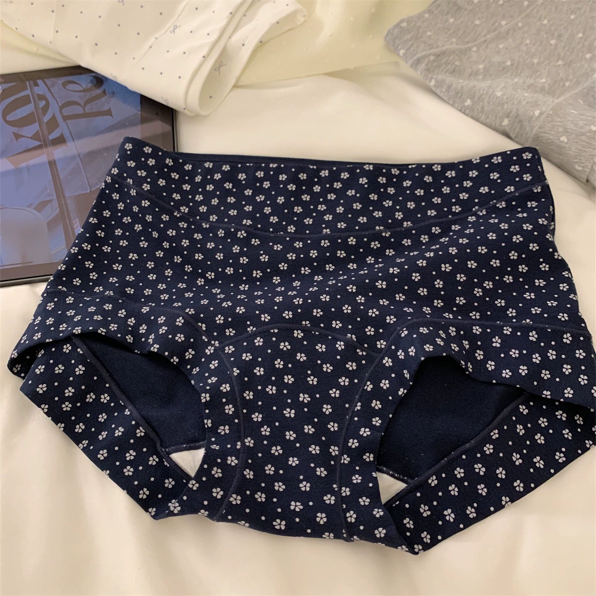  antibaterial cotton pants, breathable long trousers, hip-accented