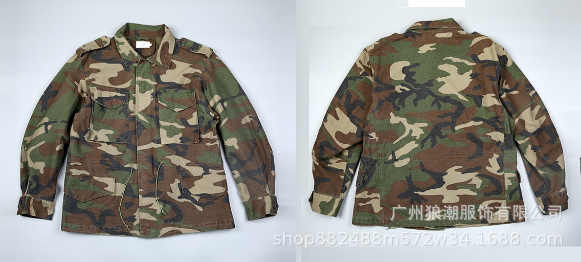 Other Field Jacket Multi-pocket Washed Camo