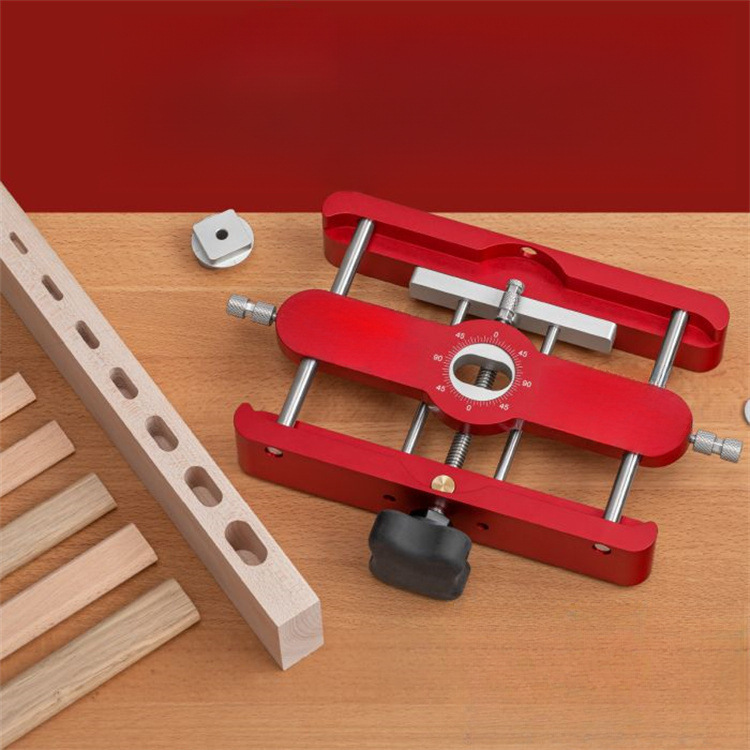全铝木工榫眼夹具和松榫细木工夹具2合1打孔定位器