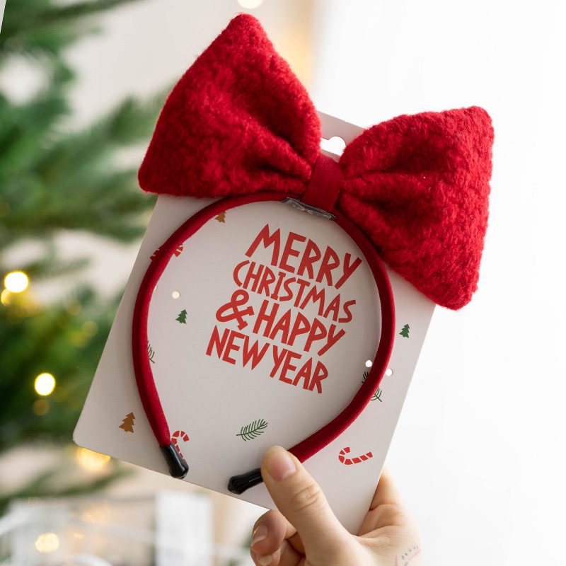 Handmade Craft Christmas Solid Color Cloth Hair Band 1 Piece