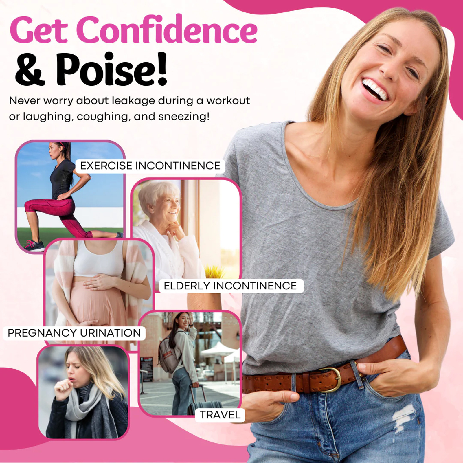 EELHOE Women's Relieve Postpartum Relaxation Urinary Leakage in Women Repair Bedwetting Frequency and Leak Prevention_voghion.com