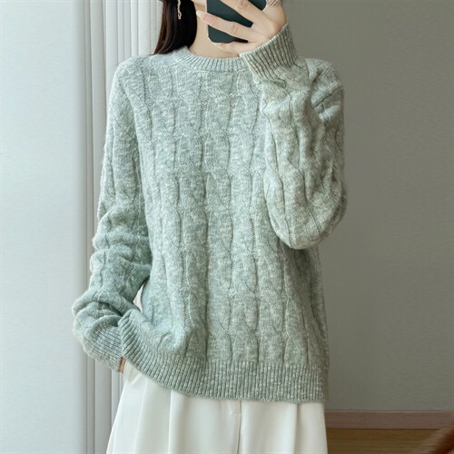 Autumn New Alawana Round Neck Knitted Pullover Top Is Fashionable and Versatile