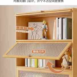 xy楼梯下储物柜靠墙矮柜立柜窄柜实木家用书柜书架带门美式收纳置