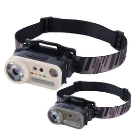 跨境LED强光远射头灯感应USB充电便携型头戴灯户外夜跑灯夜钓鱼灯