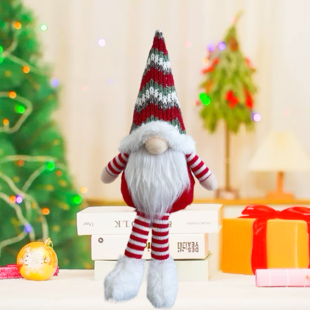 Nuevos productos transfronterizos adornos de goblin navideño gorro de lana de punto con botas de nieve muñeca sin rostro Rudolph adornos navideños image 7