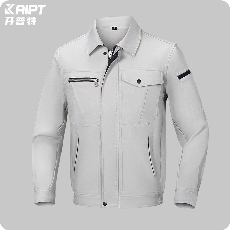 Трансграничная рабочая одежда, пальто с принтом, Мужская подходящая по цвету молния, куртка рабочего мастерской с длинными рукавами, Антистатическая Рабочая защитная одежда, Топ
