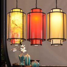 中国风铁艺仿古餐厅饭店吊灯火锅店酒楼茶室禅意羊皮创意中式灯笼