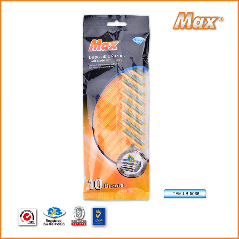 Disposable razor foreign trade export manufacturers directly sell 2-layer stainless steel Swedish imported blades 10 color bags