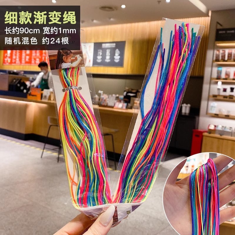 Color sucio trenzado cuerdas de cabello de color mujer colorida cinta de cabello tocado de cabello 2025 nueva correa de cabello de cabello