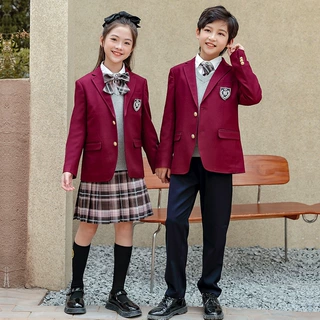 校服班服学生装幼儿园园服春秋套装小学生表演服西服演出服儿童装