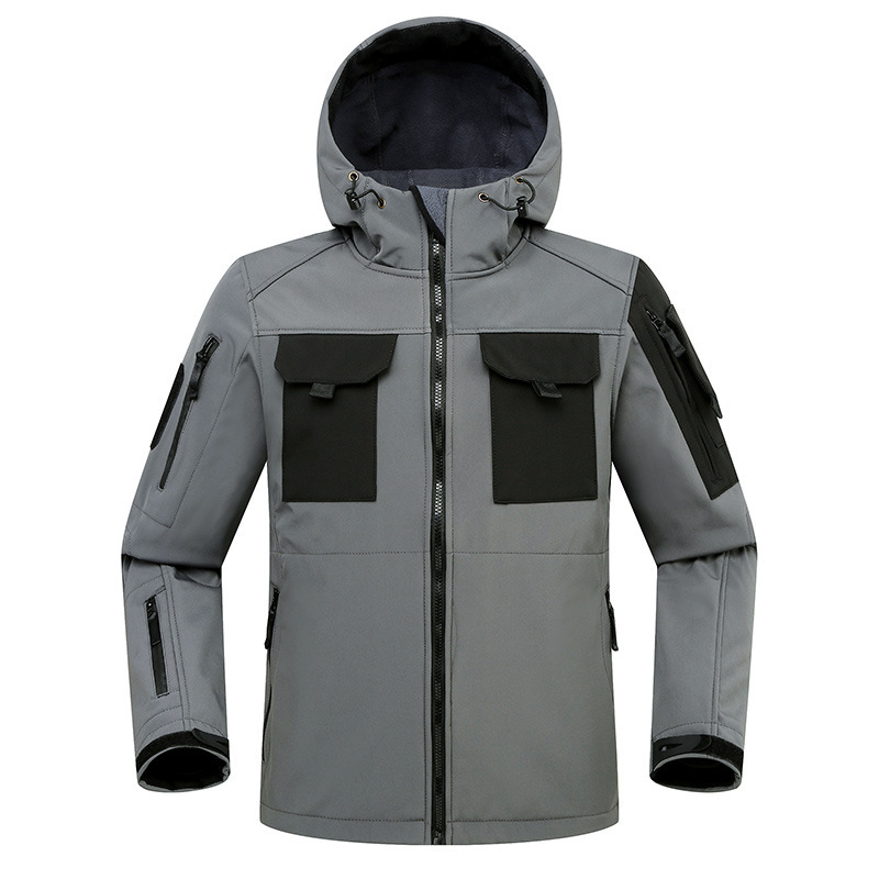 Jail Style Beetle Tactical Jacket Men's Autumn Thickened Warm-keeping Charge Clothing Outdoor Military Fan Waterproof Hooded Mountaineering Suit