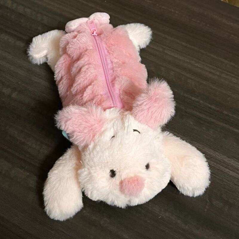 インス風かわいいぬいぐるみピーターラビット人形鉛筆バッグカレッジスタイルソフトかわいい癒しの動物文具収納袋|undefined