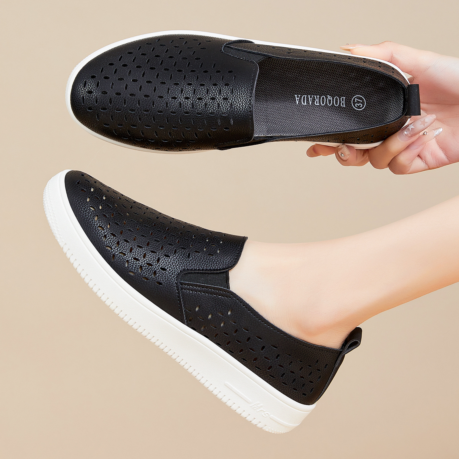Zapatos de mujer 2026 nuevos zapatos blancos de verano de mujer coreana zapatos casuales al aire libre zapatos simples