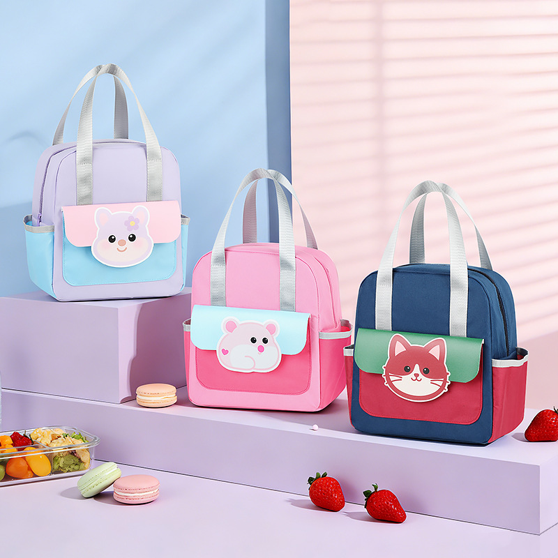 Transfronterizo Amazon bolsas de almuerzo lindas bolsas de almuerzo de estudiantes bolsas de almuerzo de aislamiento de mano bolsas de almuerzo de dibujos animados bolsas de viaje