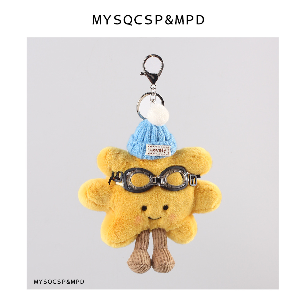 Super lindos sol bolsas colgantes muñecas de peluche colgantes parejas llaveras de automóviles regalos para estudiantes