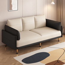 c曟1网红意式科技布艺沙发床轻奢大小户型客沙发简约出租房折叠