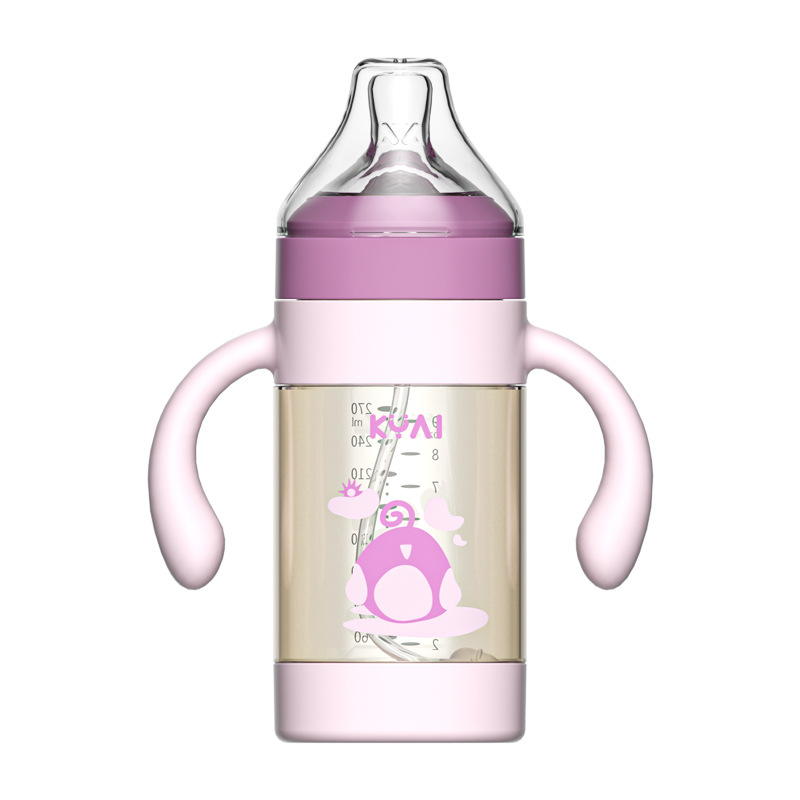 Biberón de plástico, anti-caída, anti-flatulencia, un año y medio, 2 años, 3 años, biberón