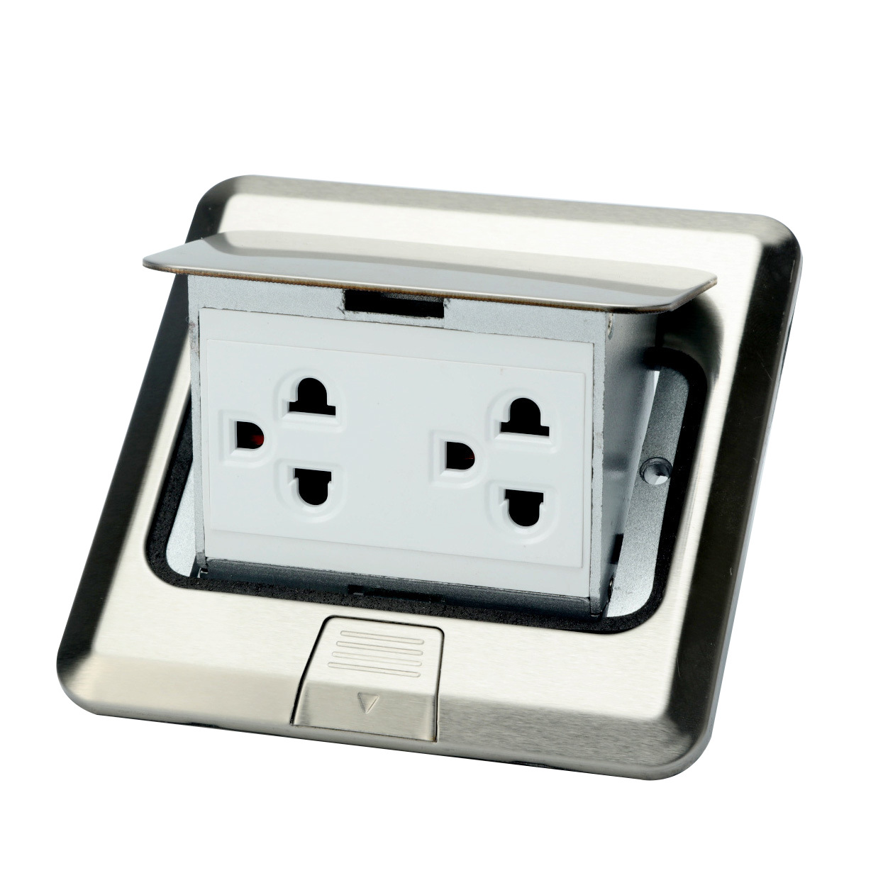 Сверло/Резьба? Нет. Translate: Ground socket all -copper invisible waterproof multi -functional home multi -functional six -hole floor ground cutting cutting plate