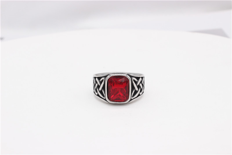 1 Piece Quantity Hip-Hop Square Titanium Steel Men's Rings