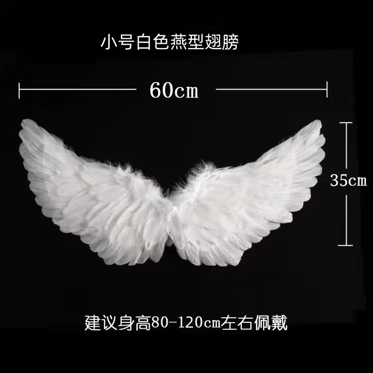 Suministro directo de fábrica de alas de plumas de ángel para niños y adultos, accesorios para escenario, Día del Niño, lote de accesorios de alas de Halloween.