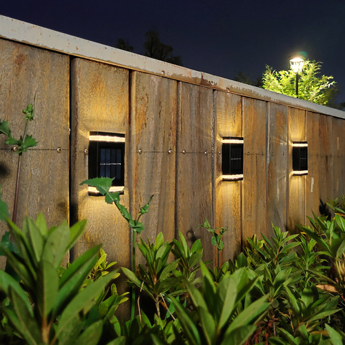 Solar wall lamp outdoor waterproof wall washer courtyard lamp outdoor terrace garden wall villa exterior wall lamp