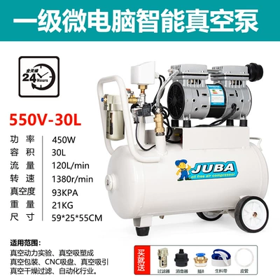 Hurricane Vacuum Pump Oil-Free Air Compressor Industrial Negative Pressure Pump Laboratory High-Power Air Pump Compressor (Hava kompressorları) - 550v-30l