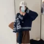 长袖圆领新款撞色毛衣