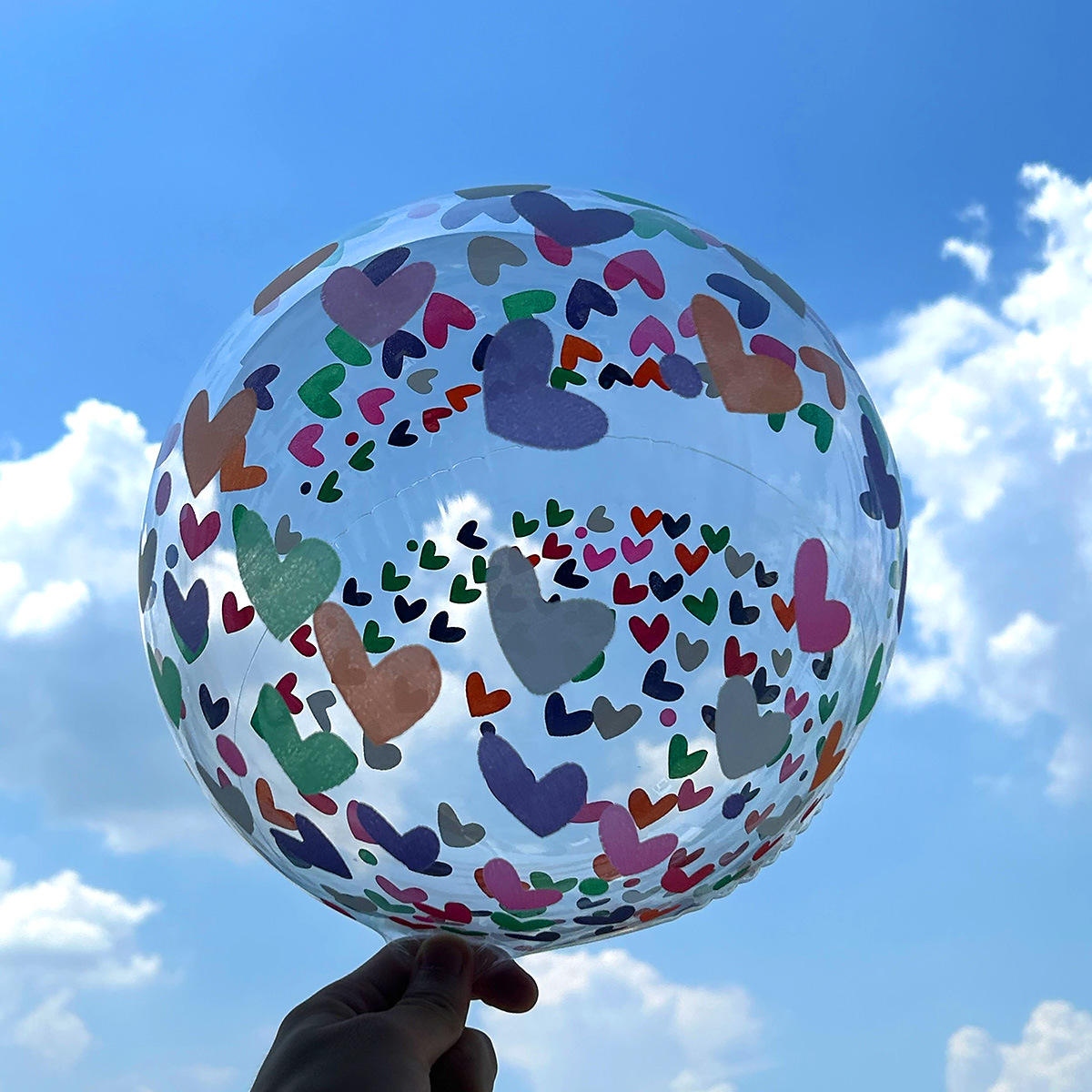 Red de red transparente estampado luminoso de 20 pulgadas bola de onda mercado nocturno puesto callejero globo decoración de cumpleaños accesorios