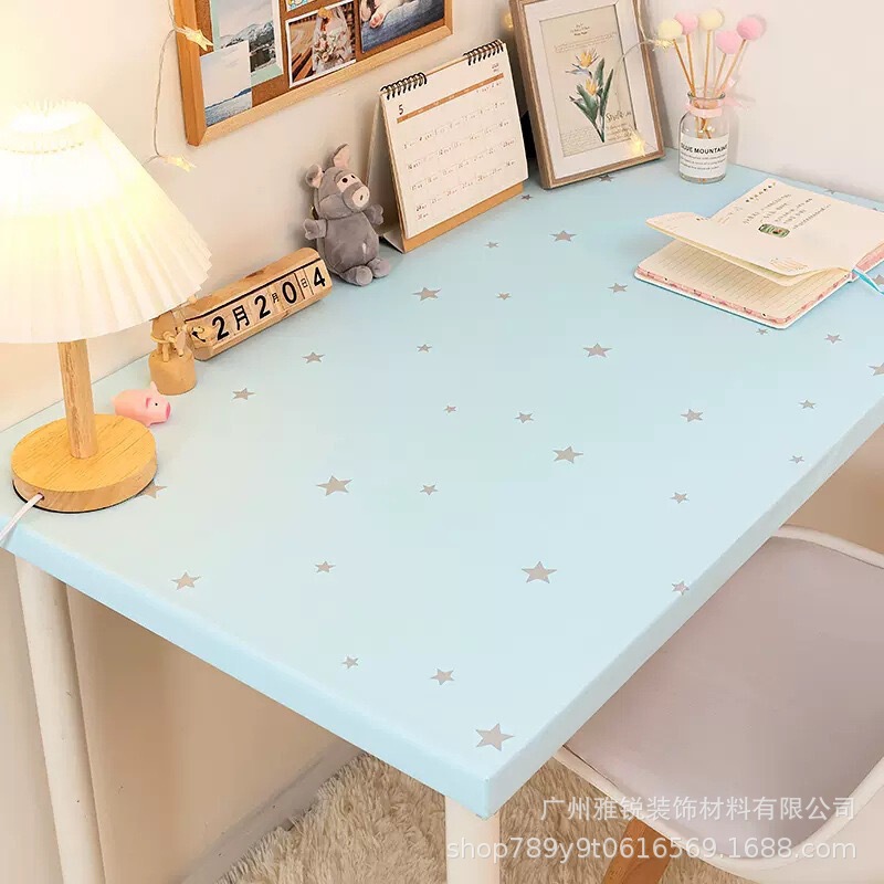 Desktop Stickers Dormitory Renovation Tablecloth Desk Cabinet Renovation Waterproof Self-adhesive Color-changing Thickened Wallpaper Stickers Wall Stickers