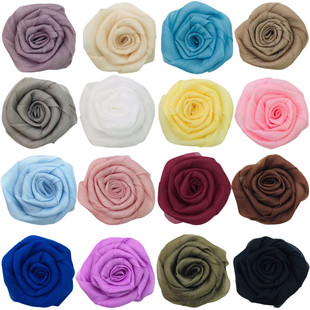 New 5cm juan yarn rose fabric camellia DIY handmade hair accessories corsage shoes and hats clothing accessories flowers