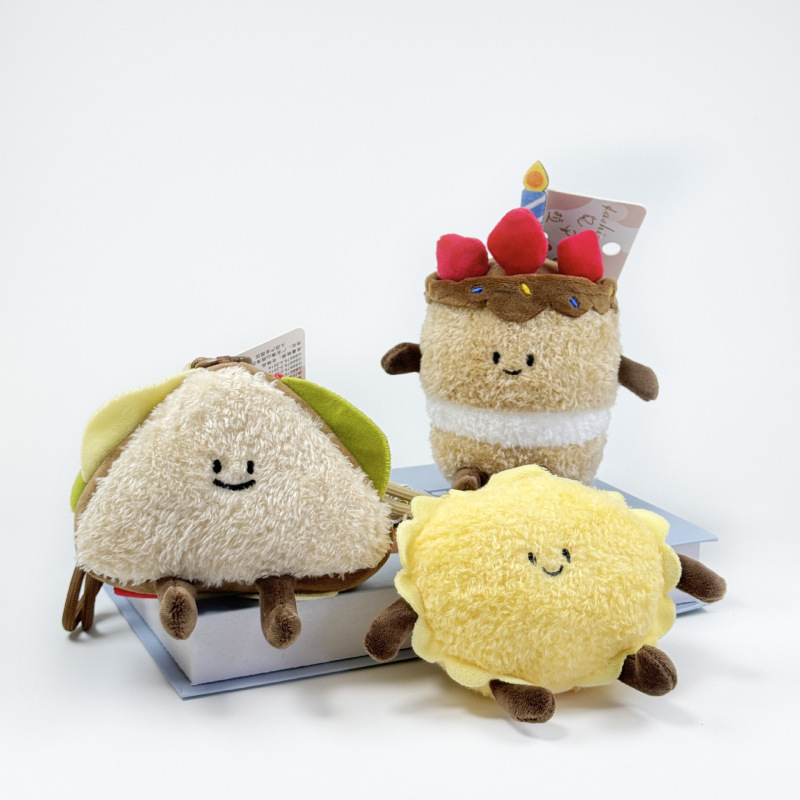 Jell かわいいアフタヌーンティーぬいぐるみハンバーガーサンドイッチケーキ人形バッグペンダントペンダントおもちゃ卸売|undefined