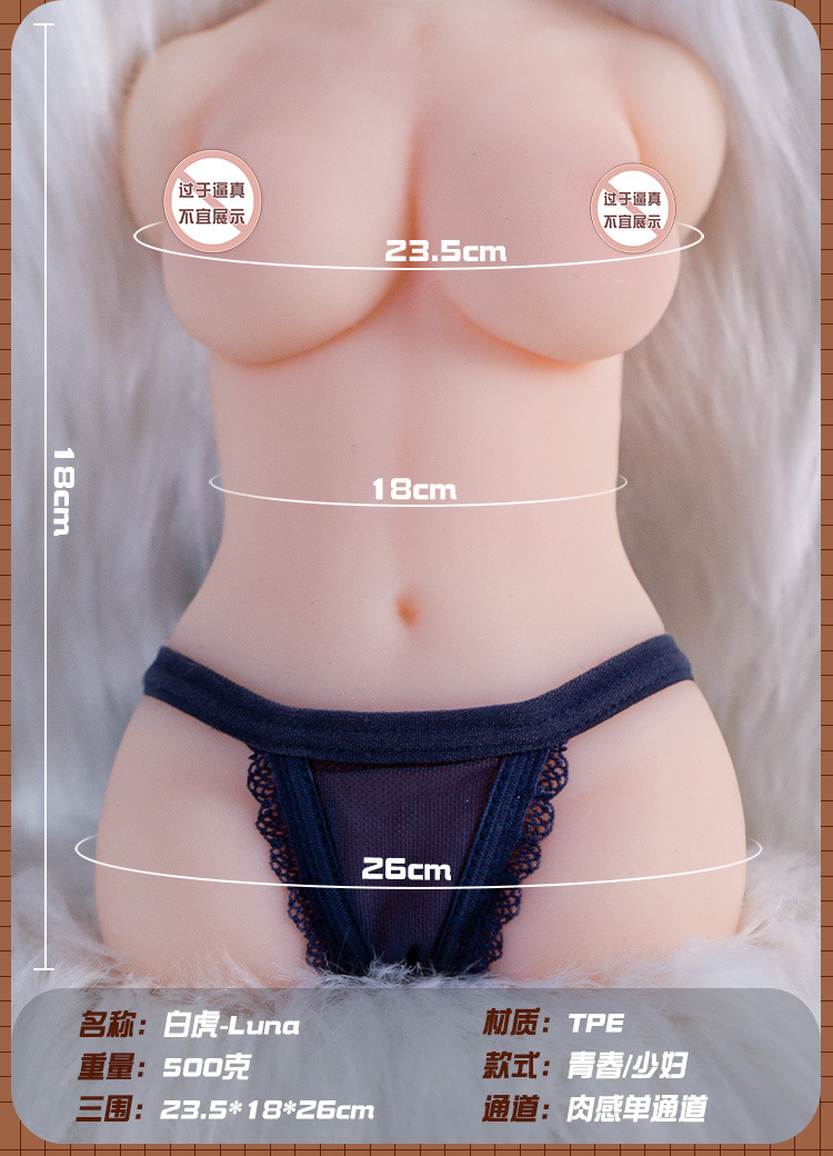Jiuai Airplane Cup Inverted Half-Body Solid Doll Male Masturbation Toy TPE Manual — detail image 19