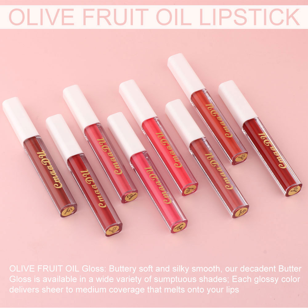 Check it out! Link Disclaimer - Exclusive for Foreign trade :CmaaDu 8-color Lipstick Olive Cream Brightening Lip Gloss Item Picture