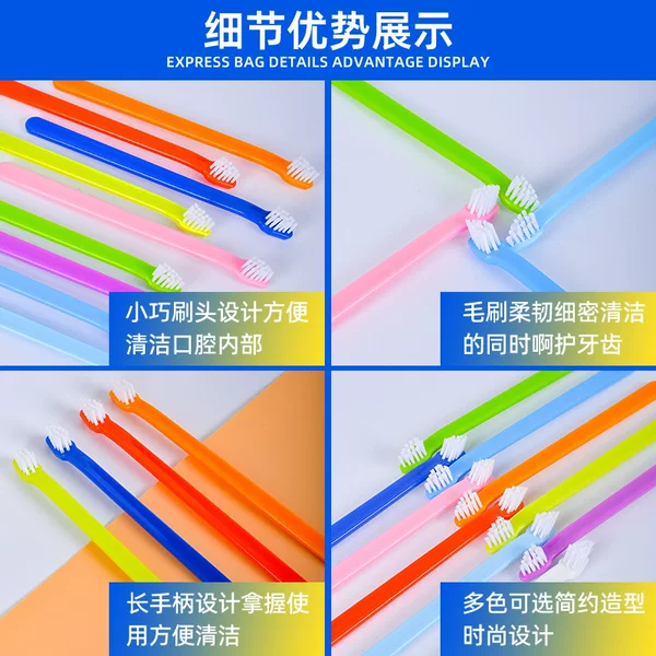 Customized Pet Toothbrush with Long Handle and Hard Bristles for Dogs, Can Be Customized with Logo, Cat Teeth Cleaning, Cat Brushing for Fresh Breath