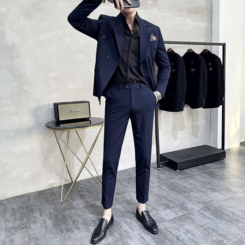 Комплект, классический пиджак костюма, slim fit