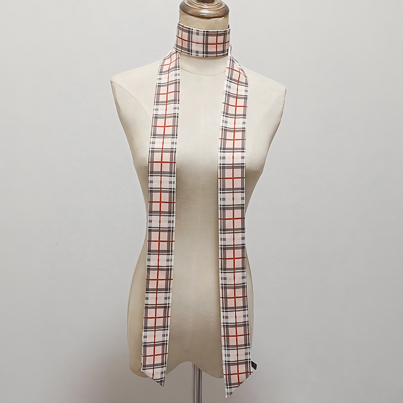 韓国版の細い細い長さの小さいスカーフの女性はバッグの取っ手を縛って春夏の秋のシフォンのプリントの小さいスカーフのマフラーを持ちます。|undefined