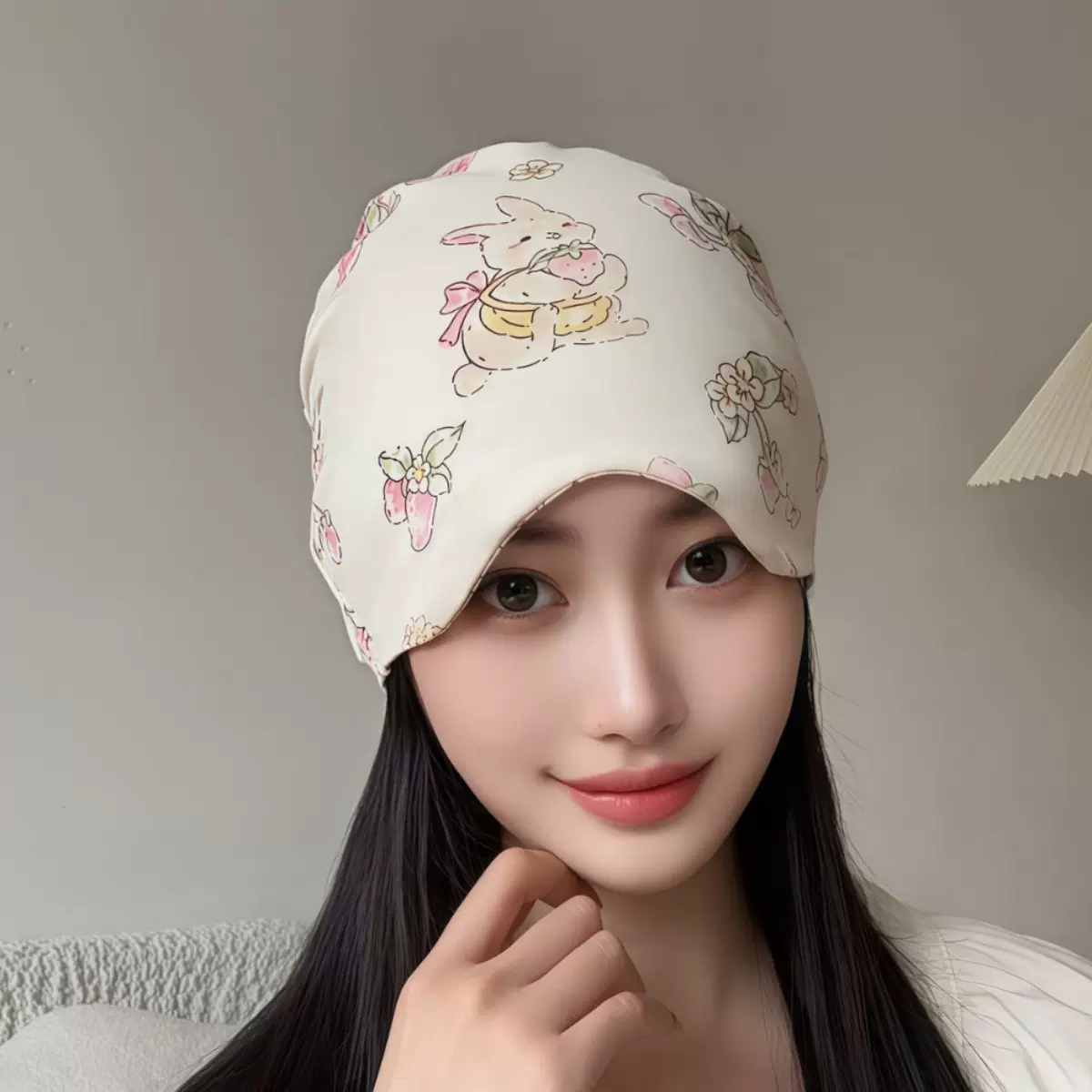 新款包头月子帽透气印花款产后坐月子睡帽棉质亲肤舒适孕妇封顶帽