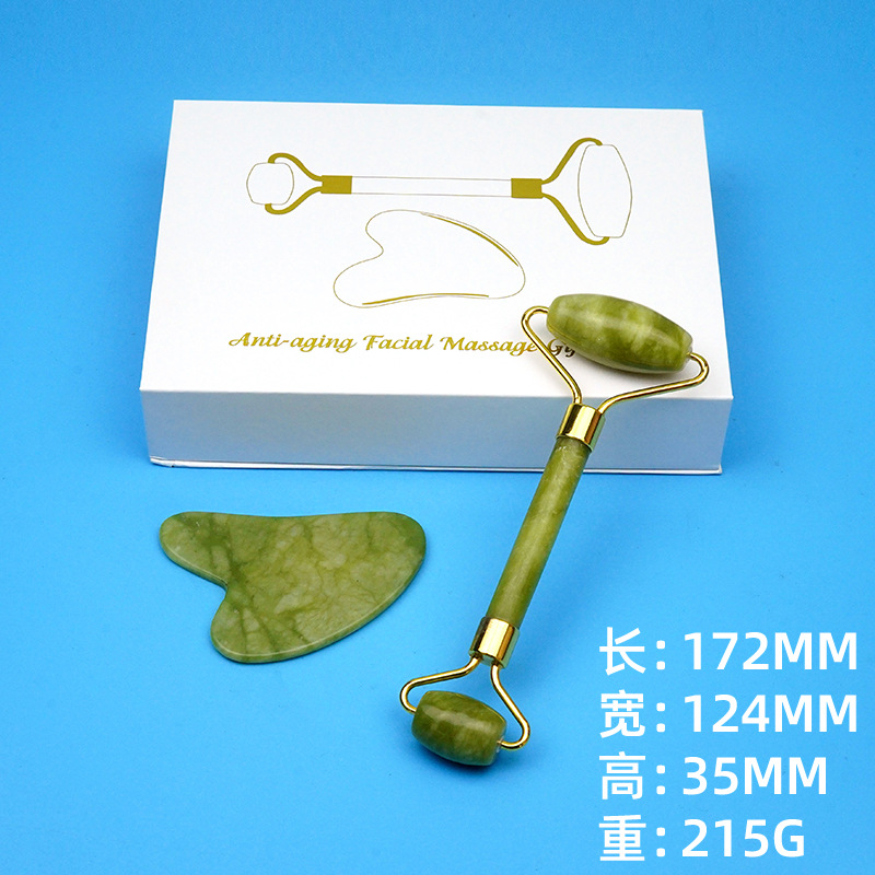 Fábrica al por mayor salón de belleza cuerpo entero espalda raspado masaje cara ojo Jade rodillo raspado tablero combinación traje