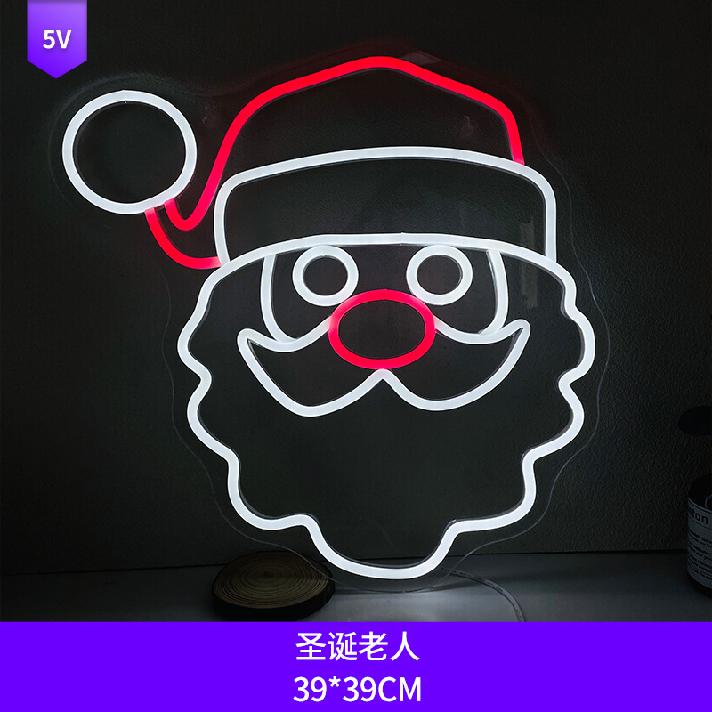 クリスマス祭りアクリルネオン屋内制クロスボーダーledライトブランドins吊り壁led装飾ライト|undefined
