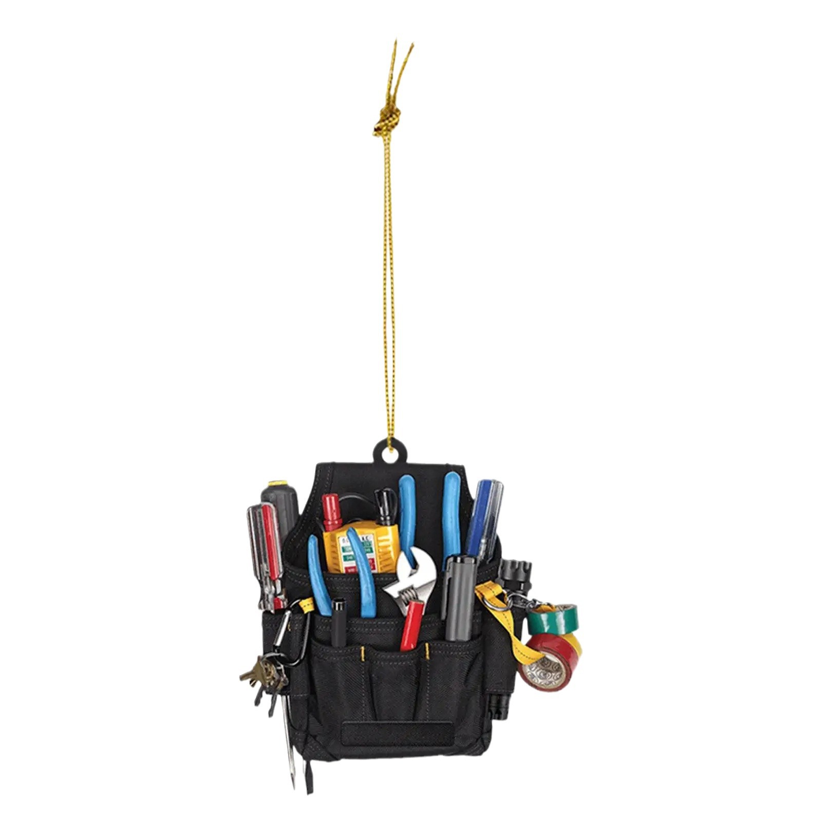 Nuevo Tool Bag Acrylic kit de herramientas de electricista personalizado adorno de coche colgante plano acrílico